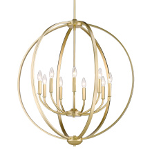 Golden 3167-9 OG - Golden Lighting Colson 9-light Chandelier in Olympic Gold
